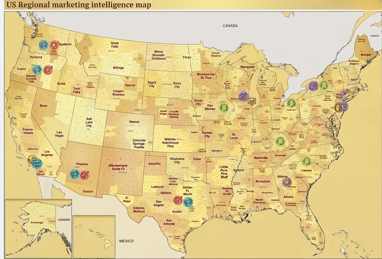 US Regional marketing intelligence map Alltalentz