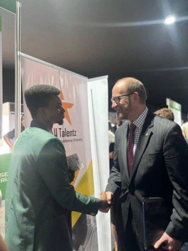 U.S. Consul General Rick Swart at All Talentz stand at Gitex Nigeria
