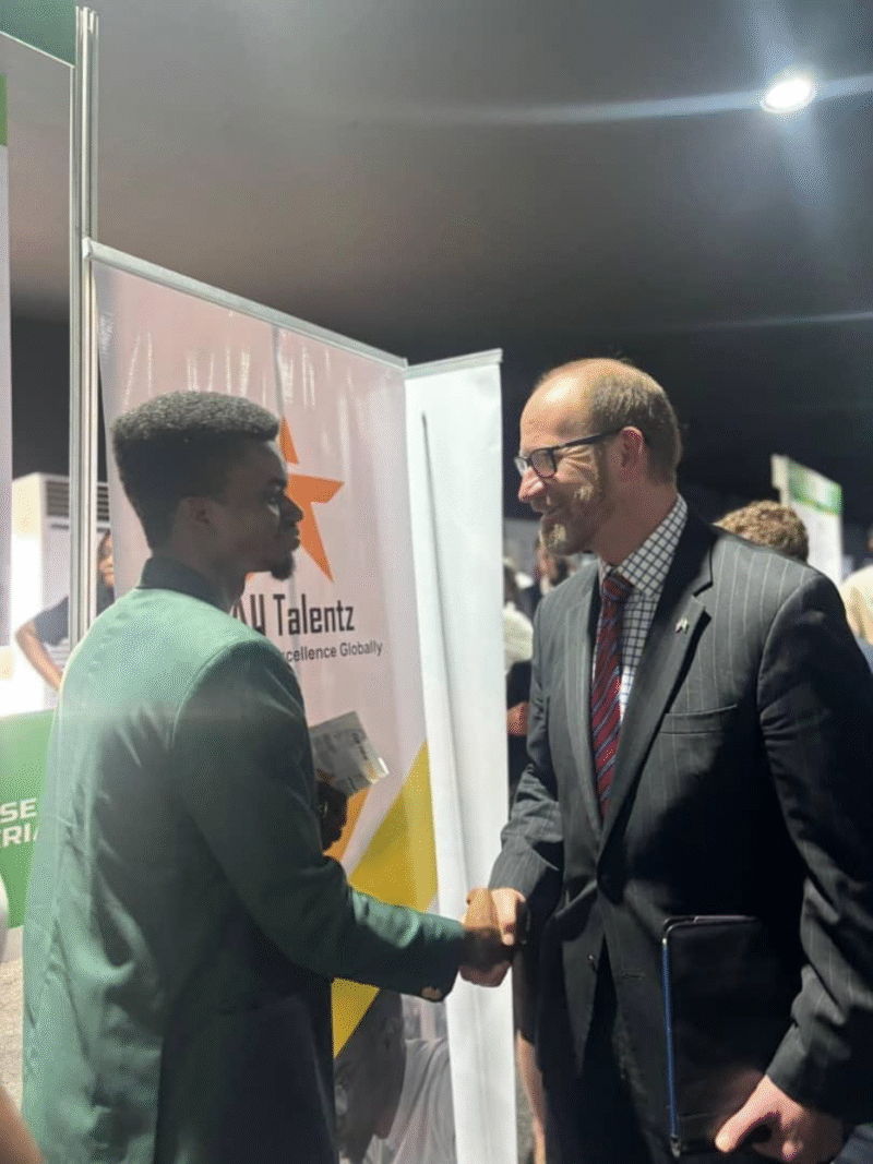 U.S. Consul General Rick Swart at All Talentz stand at Gitex Nigeria